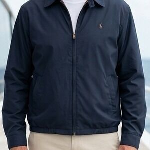 Polo Ralph Lauren Windbreaker Jacket Navy 3XLT Big Tall Full Zip